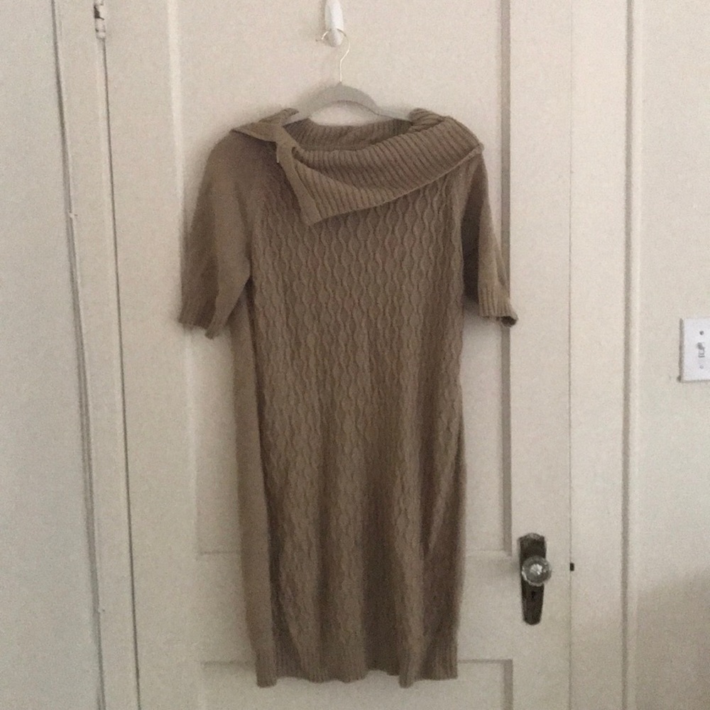 Tan sweater dress